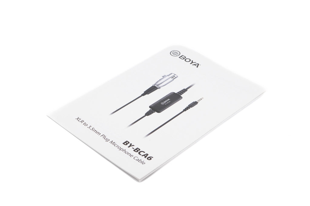 Boya BY-BCA6 XLR To 3.5mm Plug Microphone Cable