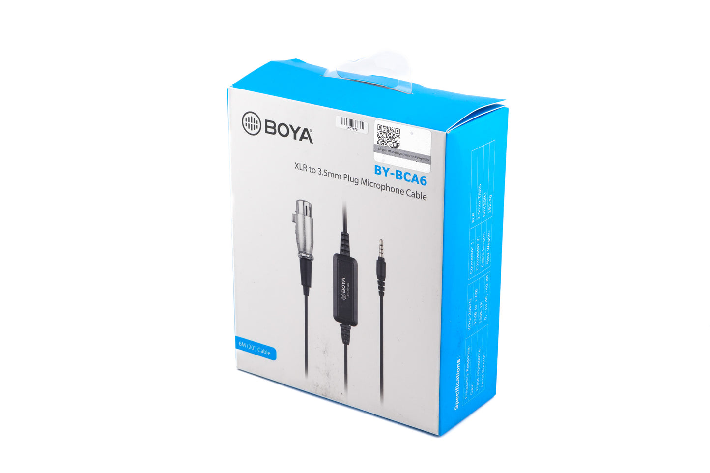 Boya BY-BCA6 XLR To 3.5mm Plug Microphone Cable