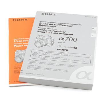 Sony A700 Instructions