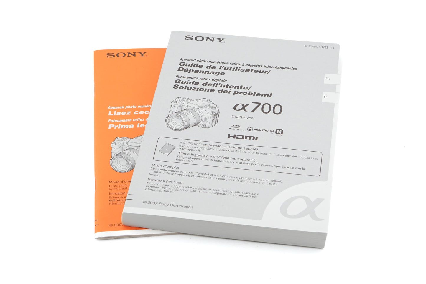 Sony A700 Instructions