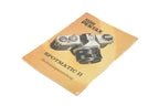 Pentax Spotmatic SP II Operating Manual