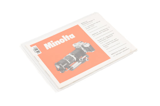 Minolta Auto Bellows II Instructions