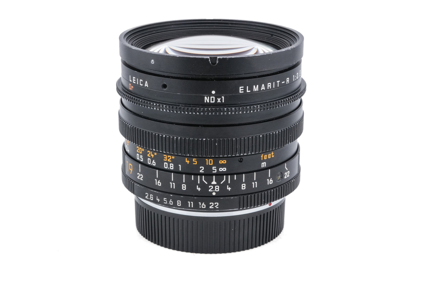 Leica 19mm f2.8 Elmarit-R (Type II) (3-Cam) (11258) + SIMple Fit Follow Focus Gear (Medium) + Leica R - Canon EF Mount Adapter (6-Hole) + Lens Hood (12546) + 80/85mm O.D. Simring (Leica R 19mm f2.8 VII)