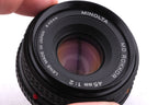 Minolta 45mm f2 MD Rokkor