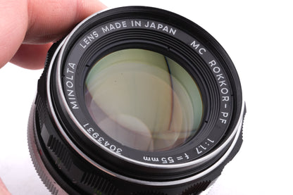 Minolta 55mm f1.7 MC Rokkor-PF