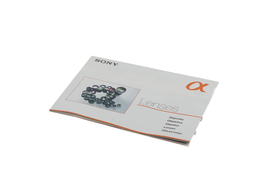 Sony A Mount Lenses Brochure - Accessory