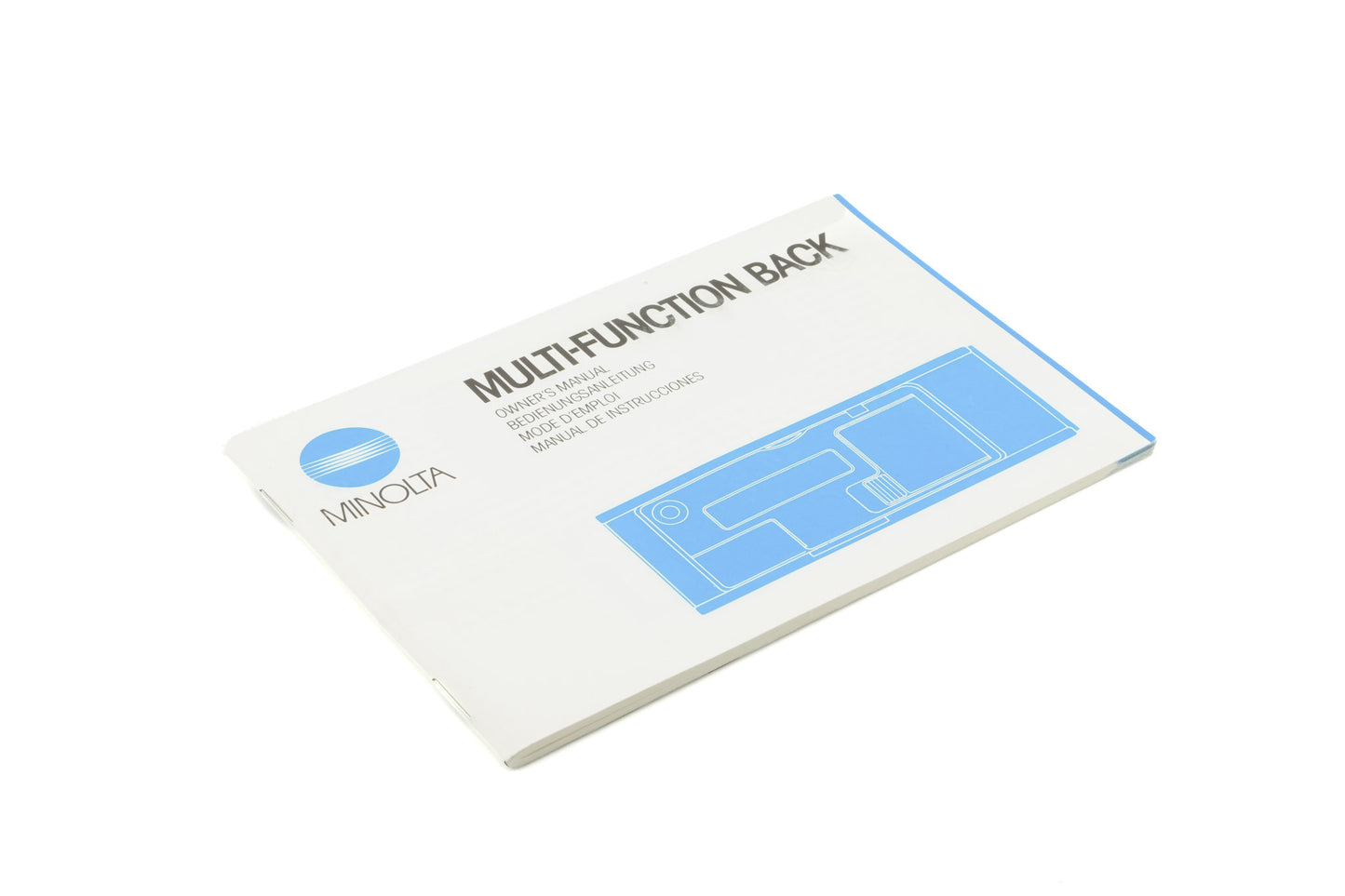 Minolta Multi Function Back Owner's Manual - Accessory