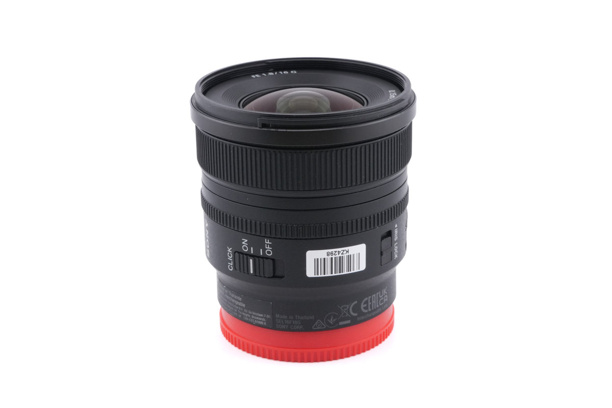 Sony 16mm f1.8 G (SEL16F18G)