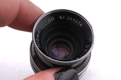 Kern-Paillard 16mm f1.8 Switar AR