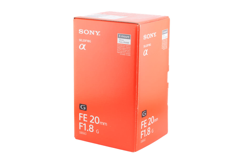 Sony 20mm f1.8 G (SEL20F18G)