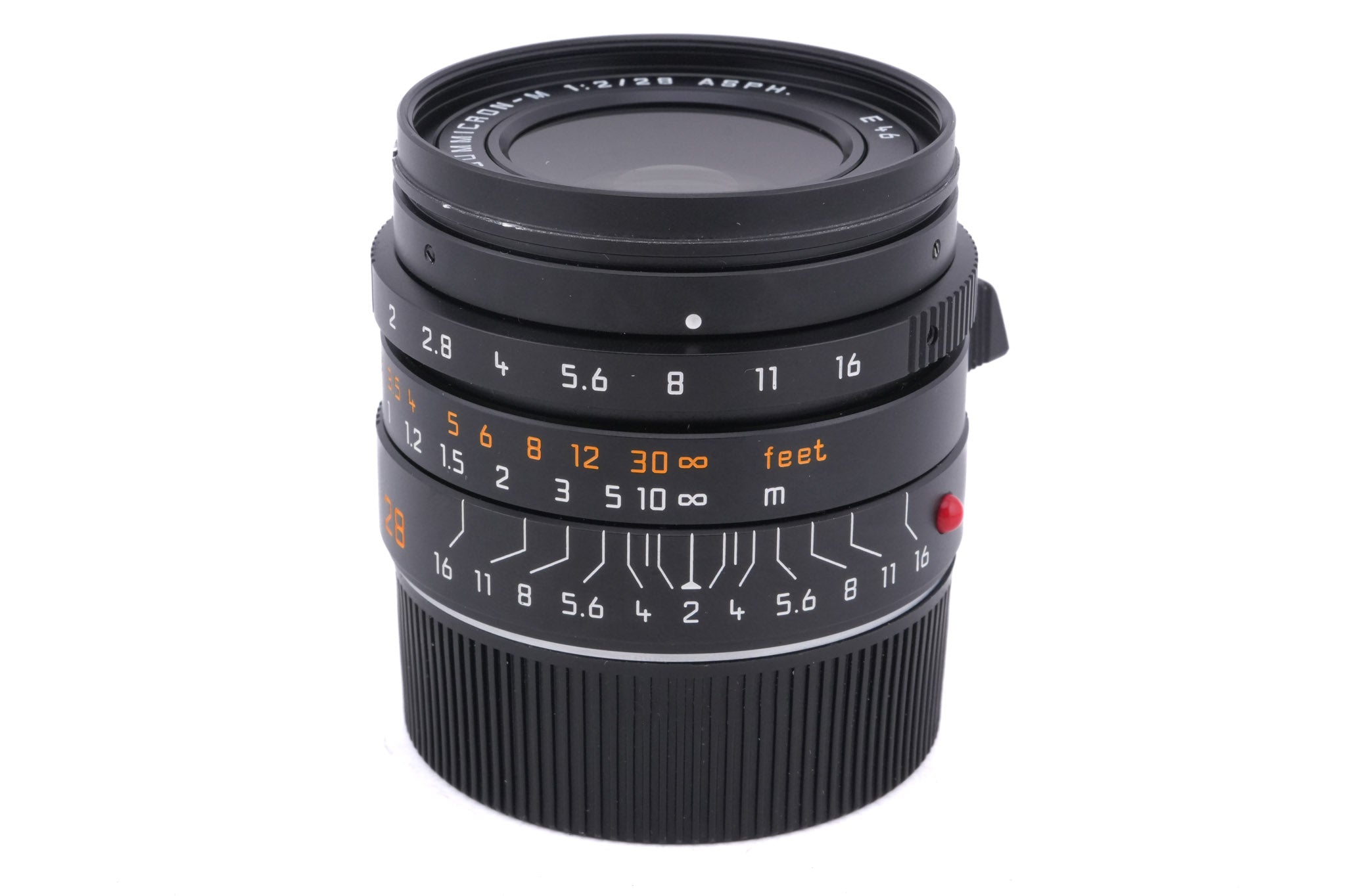 Leica 28mm f2 Summicron-M ASPH. (Black, 11604) - Lens