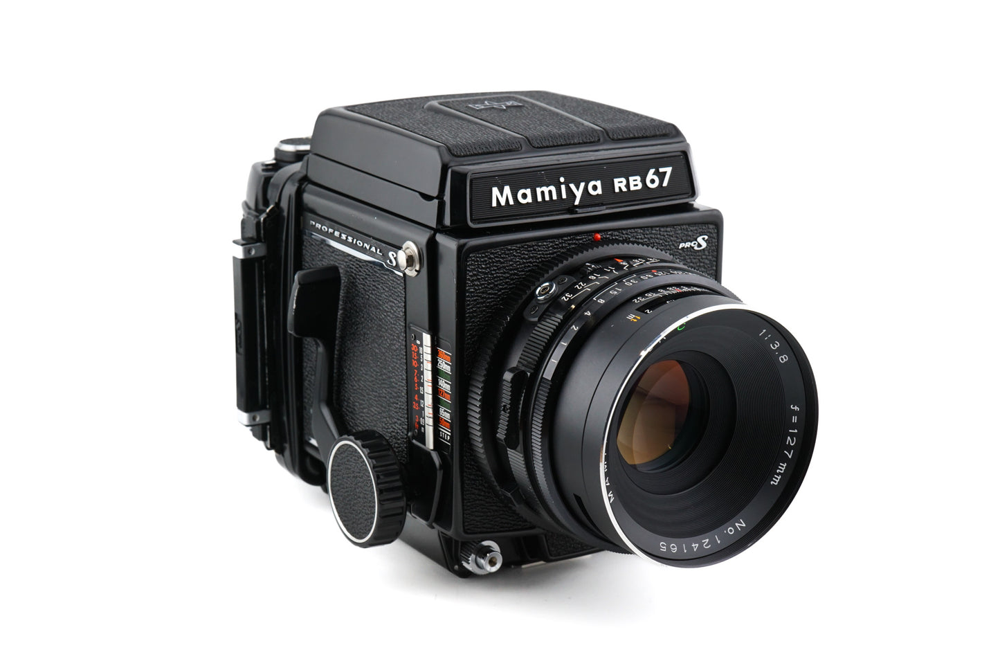 Mamiya RB67 Pro-S + 127mm f3.8 Sekor C + 120 Pro-S 6x7 Film Back + Waist Level Finder