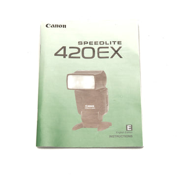 Canon 420EX Speedlite Instructions