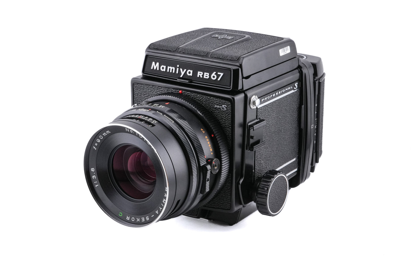 Mamiya RB67 Pro-S + Waist Level Finder + 90mm f3.8 Sekor C + 120 6x7 Pro-S Roll Film Holder