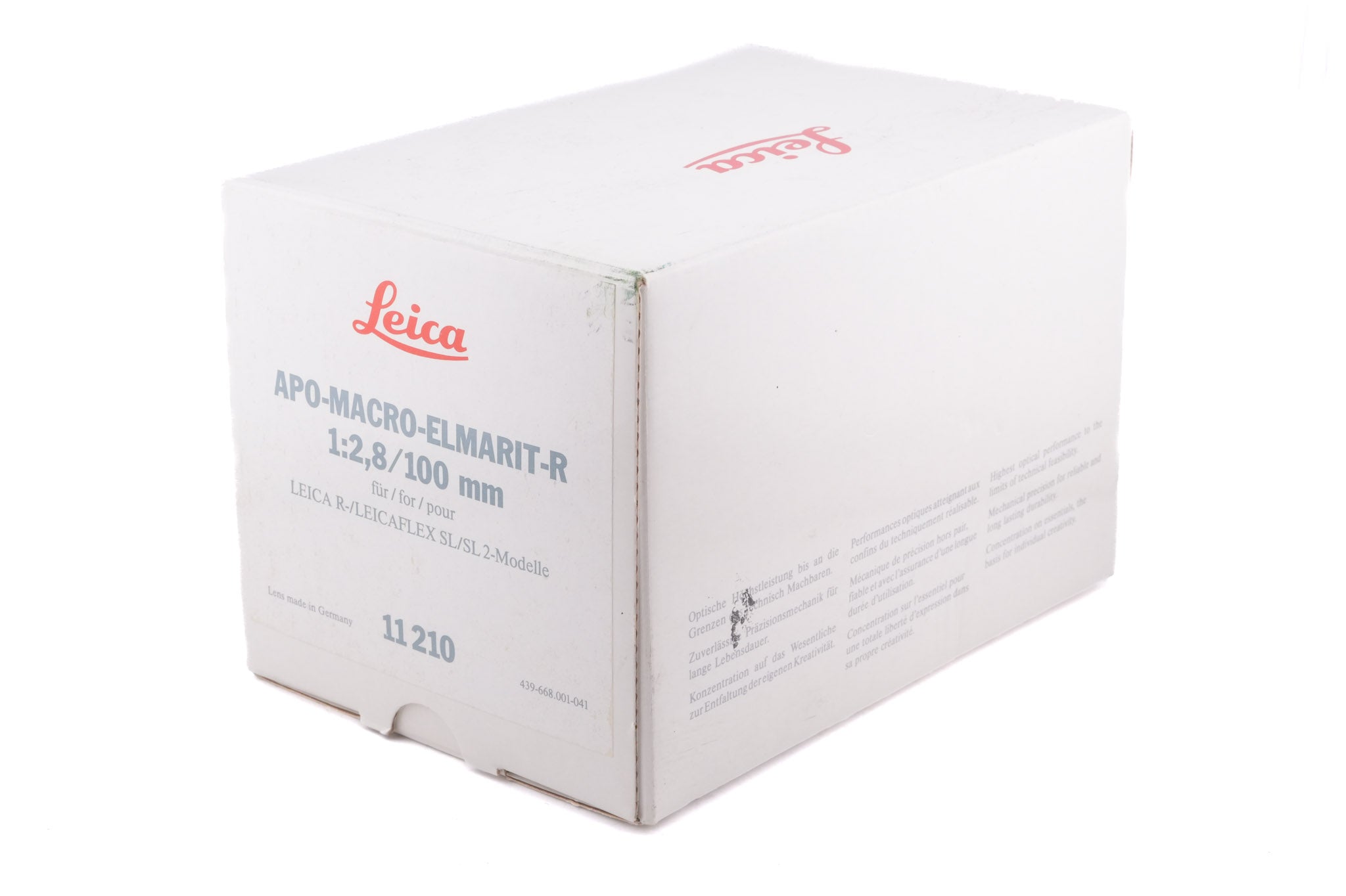 Leica 100mm f2.8 APO-Macro-Elmarit-R (3-Cam) (11210)