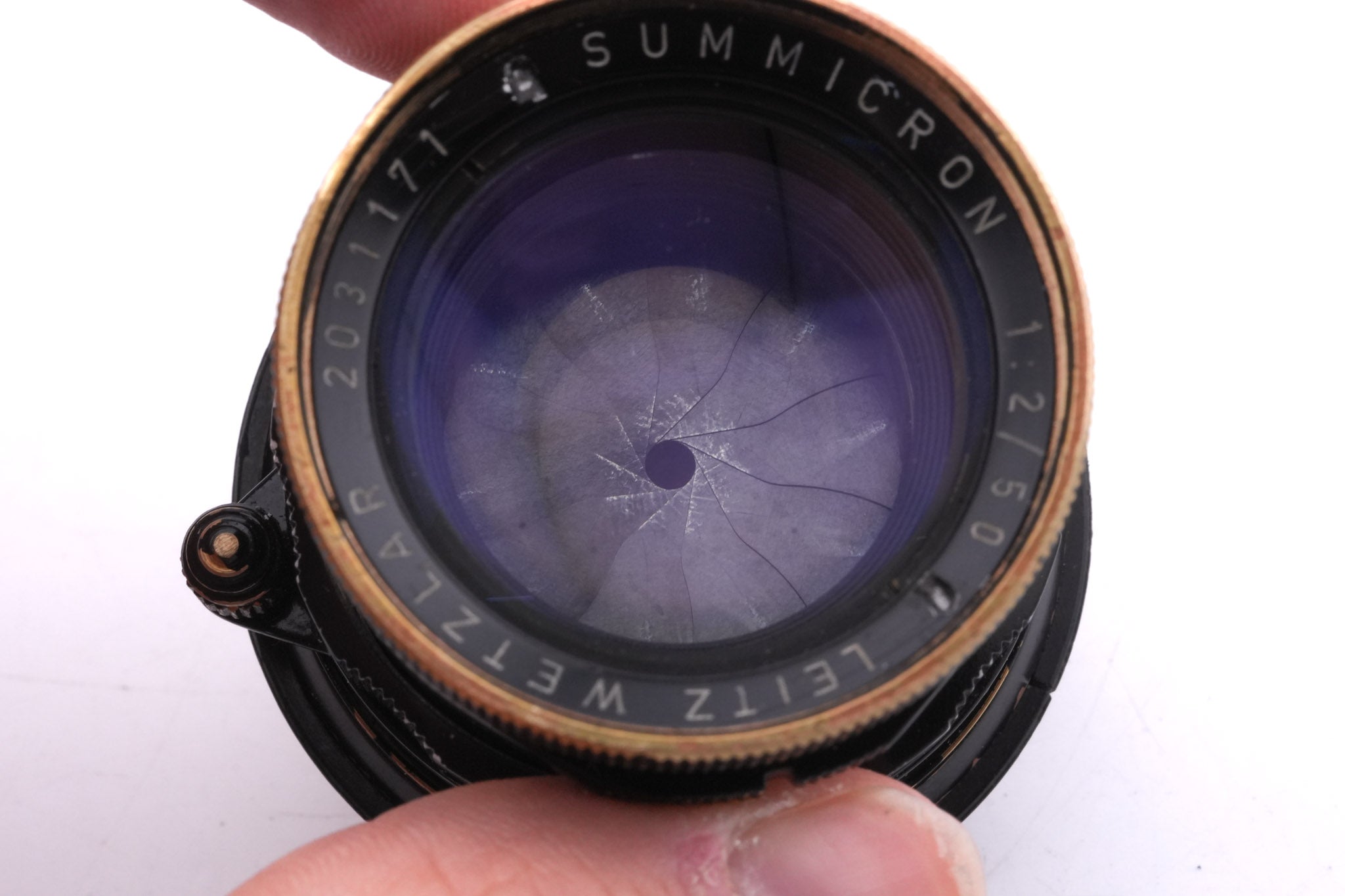 Leica 50mm f2 Summicron (Type II) (Black Paint, 11117)