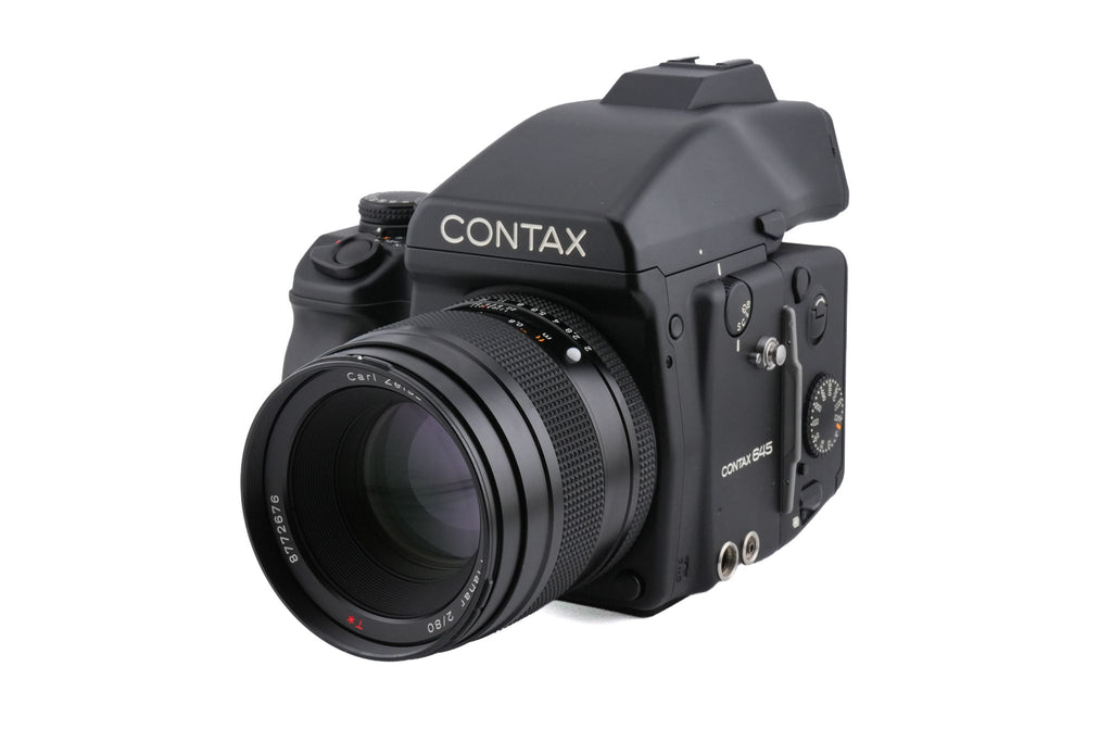 Contax 645 + 80mm f2 Planar T* + MF-1 AE Prism Finder + MFB-1 120/220 Film Back Holder