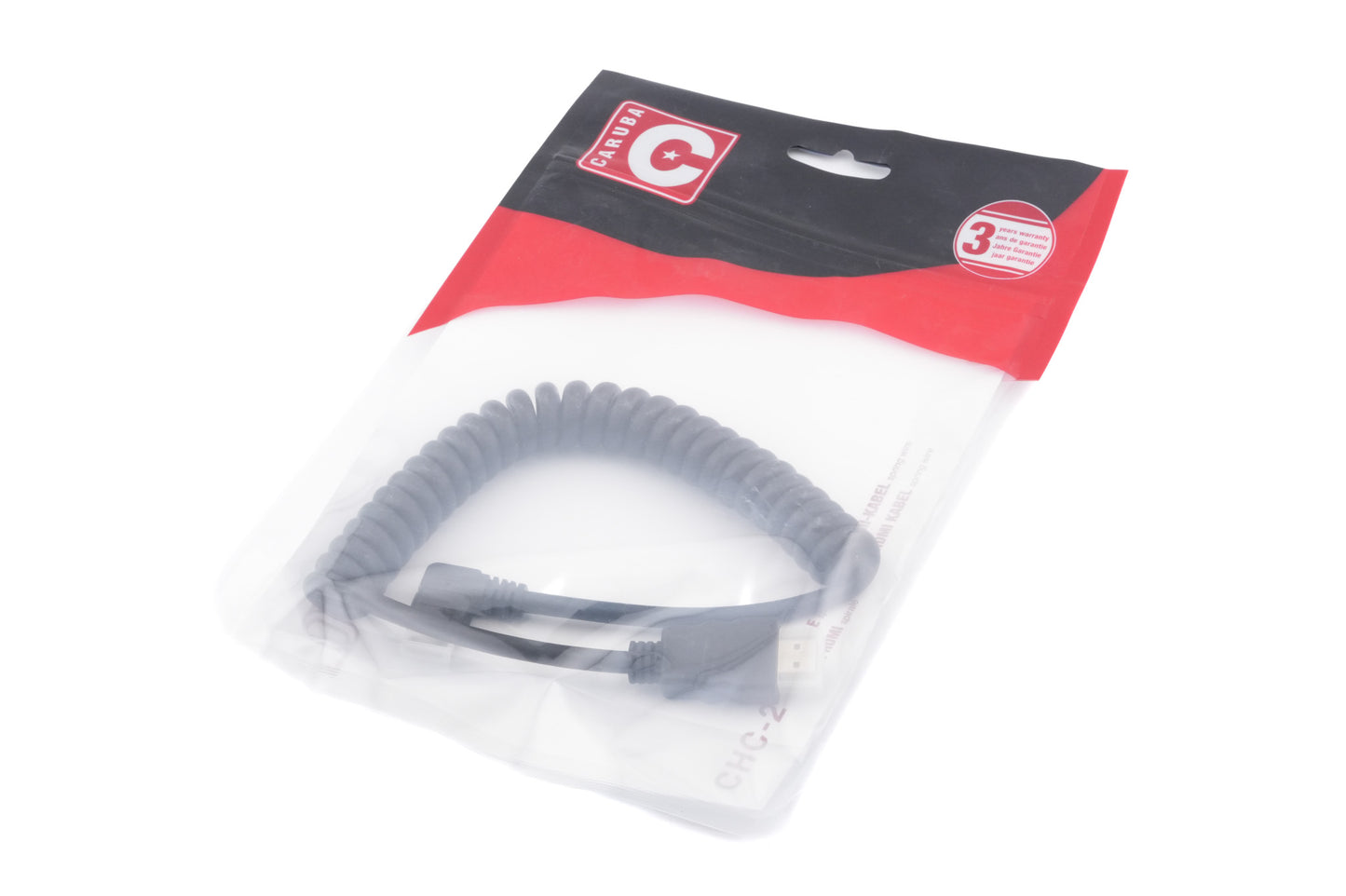 Caruba CHC-2 Coiled Angled Mini-HDMI - HDMI Cable - Accessory