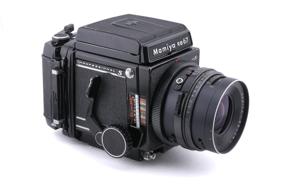 Mamiya RB67 Pro-S + 90mm f3.8 Sekor C + 120 6x7 Pro-S Roll Film Holder + Waist Level Finder
