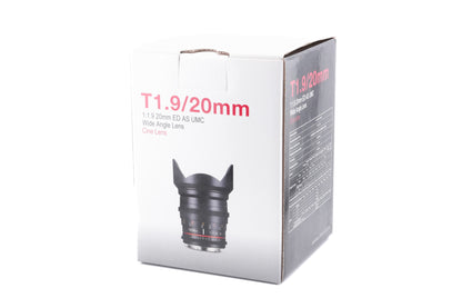 Samyang 20mm T1.9 ED AS UMC