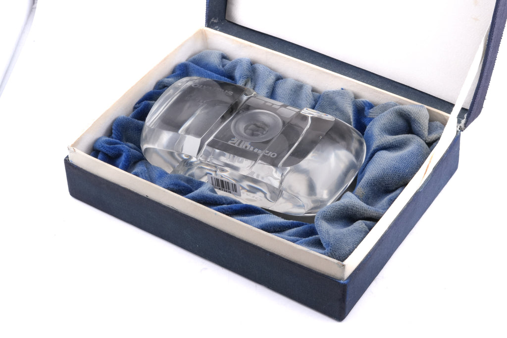 Olympus Mju-I Crystal Paperweight