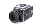 Hasselblad 503CX (Silver, 10026) + 80mm f2.8 Planar T* CF (20029) + A12N Film Magazine + Waist Level Finder (New / Chrome, 42315) + Acute Matte Focusing Screen (42165)