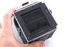 Hasselblad 503CX (Silver, 10026) + 80mm f2.8 Planar T* CF (20029) + A12N Film Magazine + Waist Level Finder (New / Chrome, 42315) + Acute Matte Focusing Screen (42165)