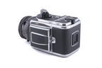 Hasselblad 503CX (Silver, 10026) + 80mm f2.8 Planar T* CF (20029) + A12N Film Magazine + Waist Level Finder (New / Chrome, 42315) + Acute Matte Focusing Screen (42165)