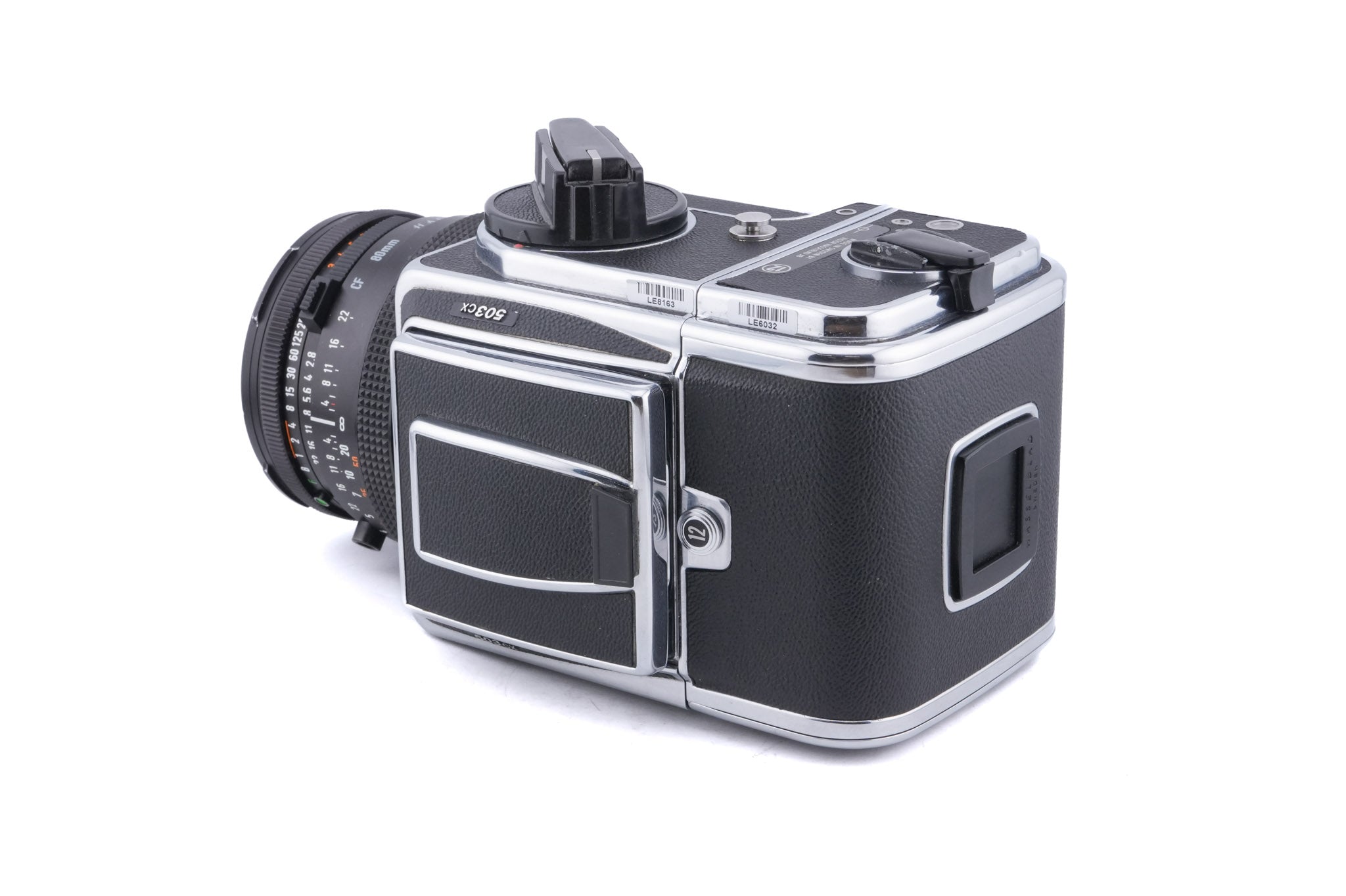 Hasselblad 503CX (Silver, 10026) + 80mm f2.8 Planar T* CF (20029) + A12N Film Magazine + Waist Level Finder (New / Chrome, 42315) + Acute Matte Focusing Screen (42165)