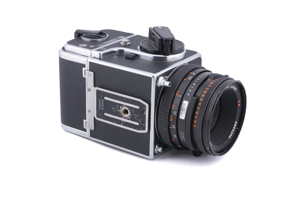 Hasselblad 503CX (Silver, 10026) + 80mm f2.8 Planar T* CF (20029) + A12N Film Magazine + Waist Level Finder (New / Chrome, 42315) + Acute Matte Focusing Screen (42165)