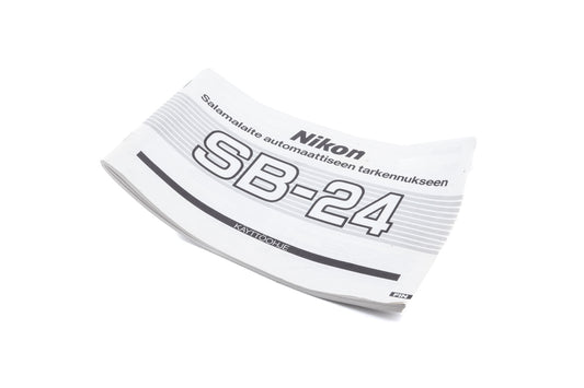 Nikon SB-24 Instructions