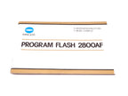 Minolta Program 2800 AF Instructions