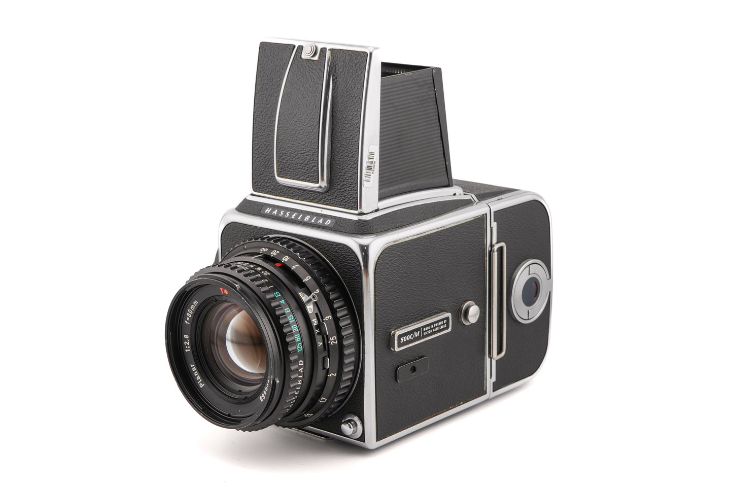 Hasselblad 500C/M + 80mm f2.8 Planar T* C + A12 Film Magazine (30074 Chrome) + Waist Level Finder (Old / 42021 Chrome)