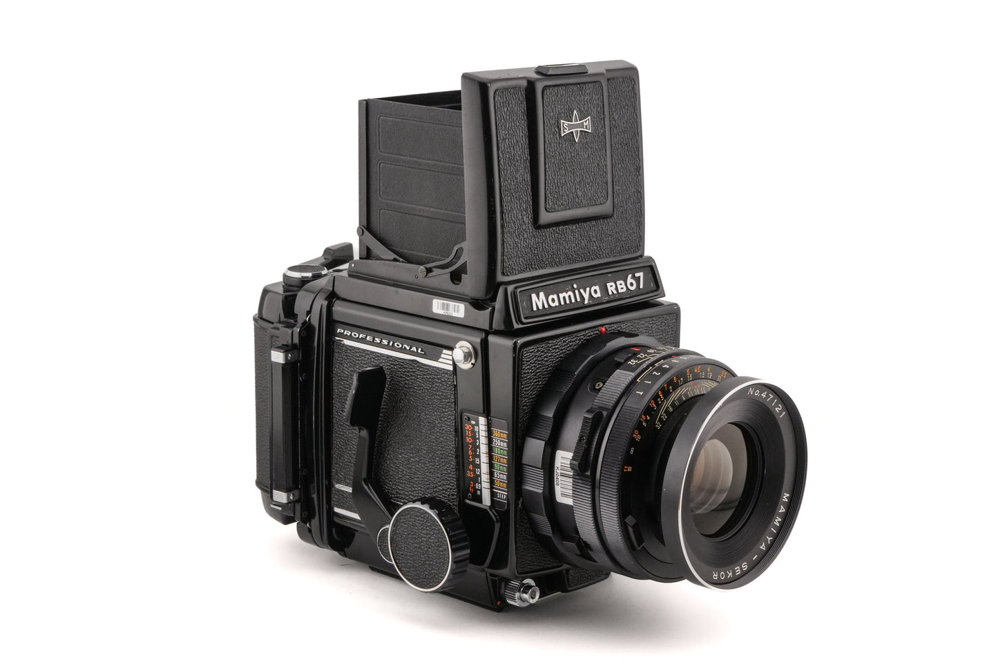 Mamiya RB67 Professional + 90mm f3.8 Mamiya-Sekor + 120 6x7 Professional Film Back + Waist Level Finder