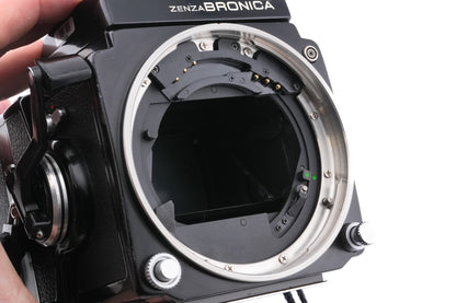 Zenza Bronica ETRS + Waist Level Finder + 120 Film Back + 75mm f2.8 Zenzanon EII