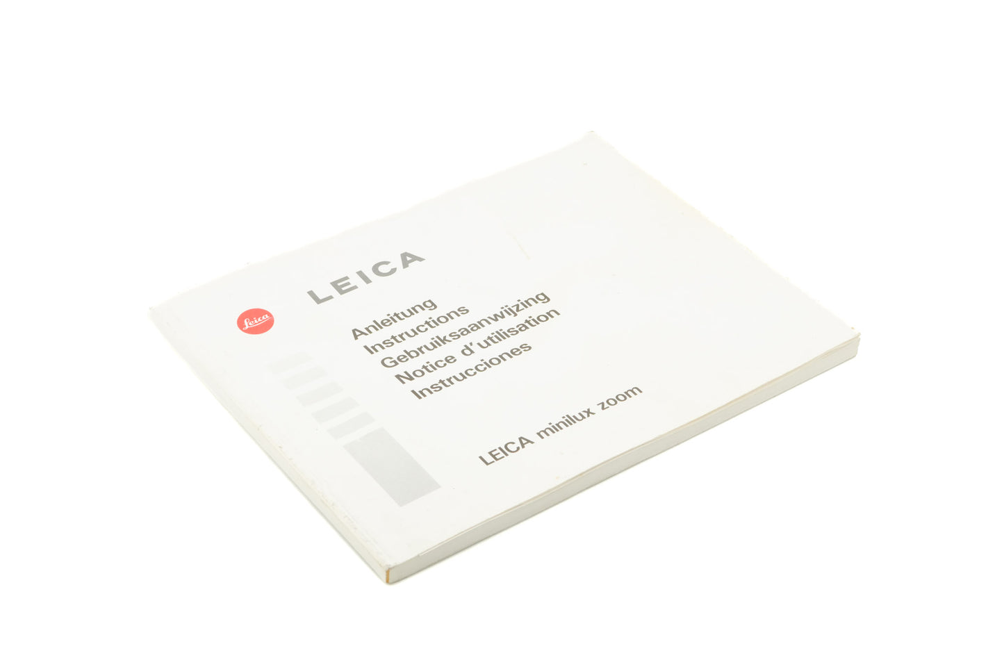 Leica Minilux Zoom Instructions