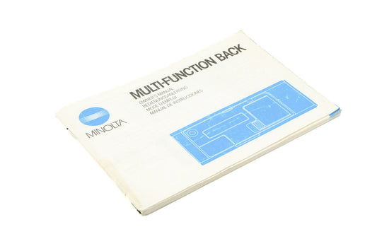 Minolta Multi Function Back Owner's Manual