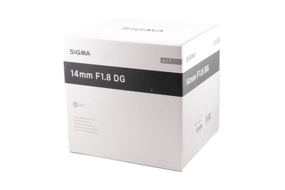 Sigma 14mm f1.8 DG HSM Art