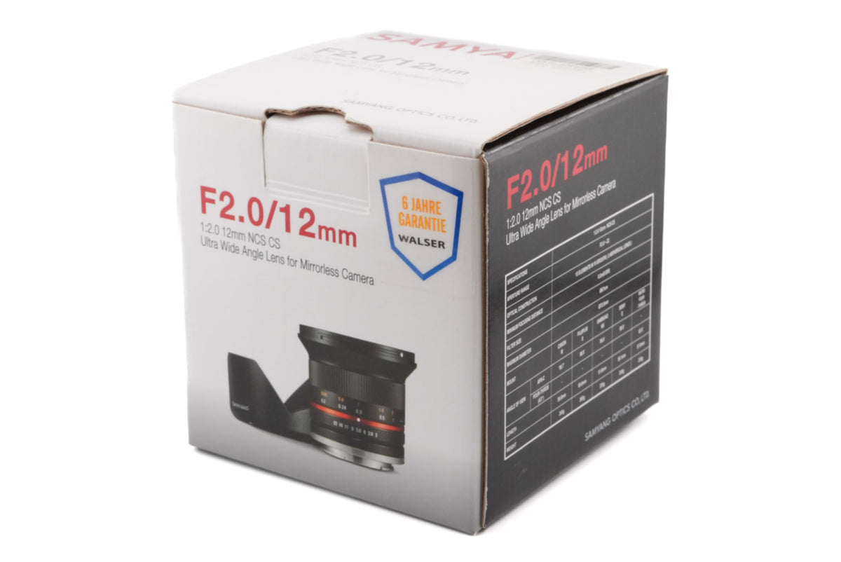 Samyang 12mm f2 NCS CS