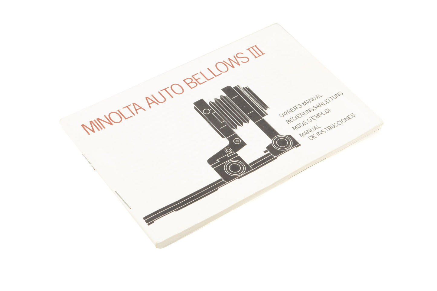 Minolta Auto Bellows III Instructions