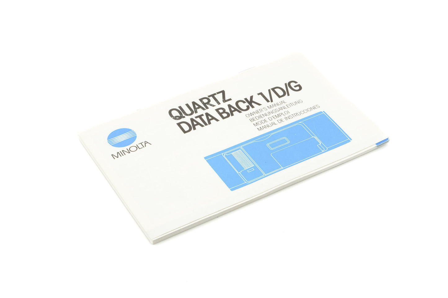 Minolta Quartz Data Back 1/D/G Instructions