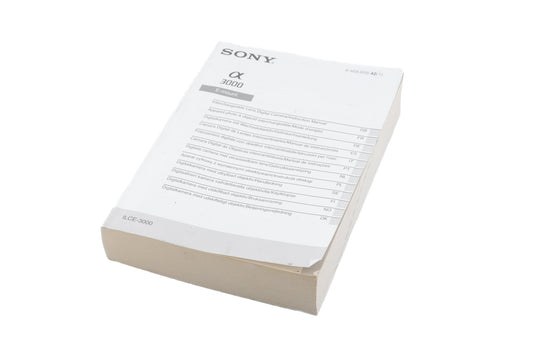 Sony A3000 Instructions