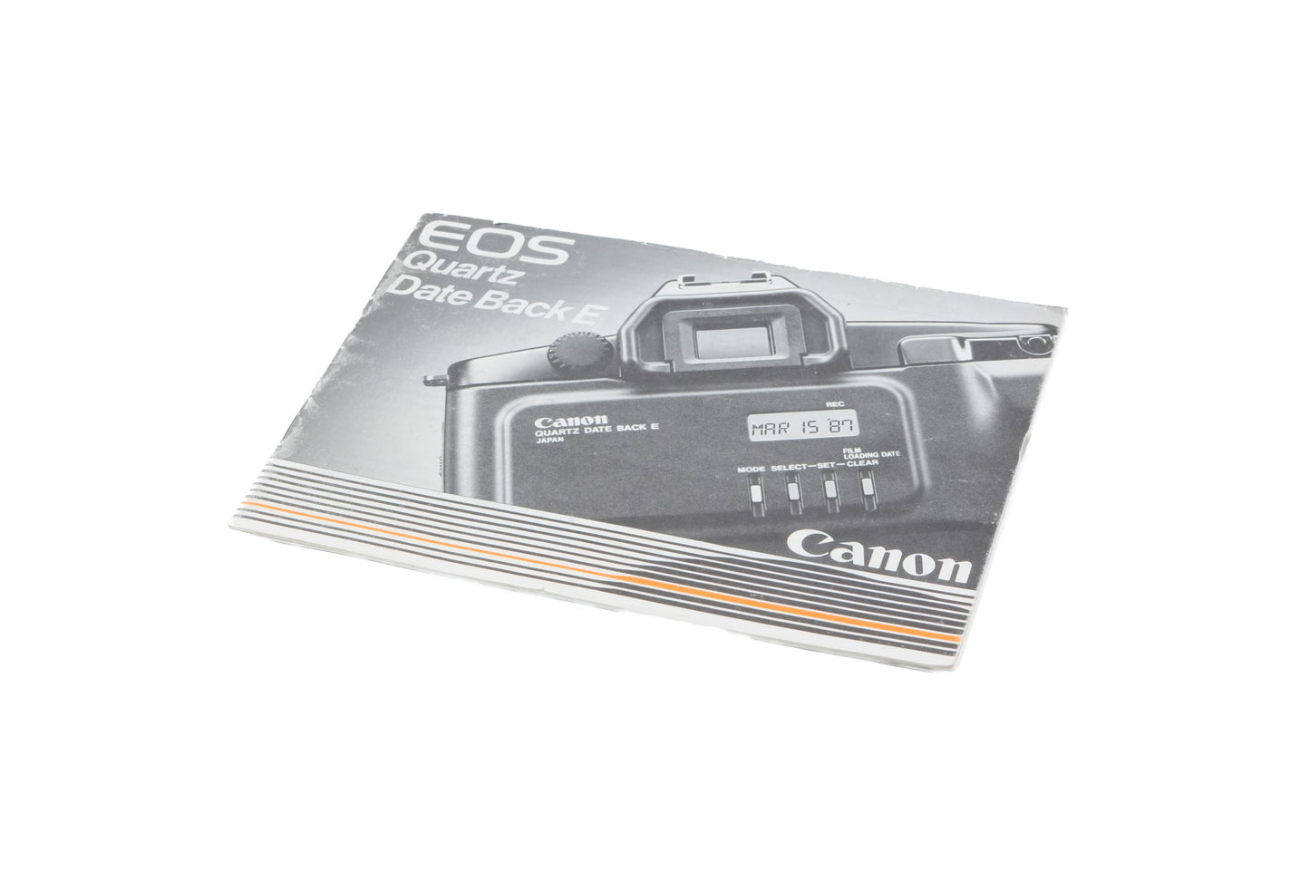 Canon EOS Quartz Date Back E Instructions