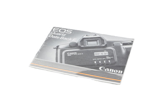 Canon EOS Quartz Date Back E Instructions
