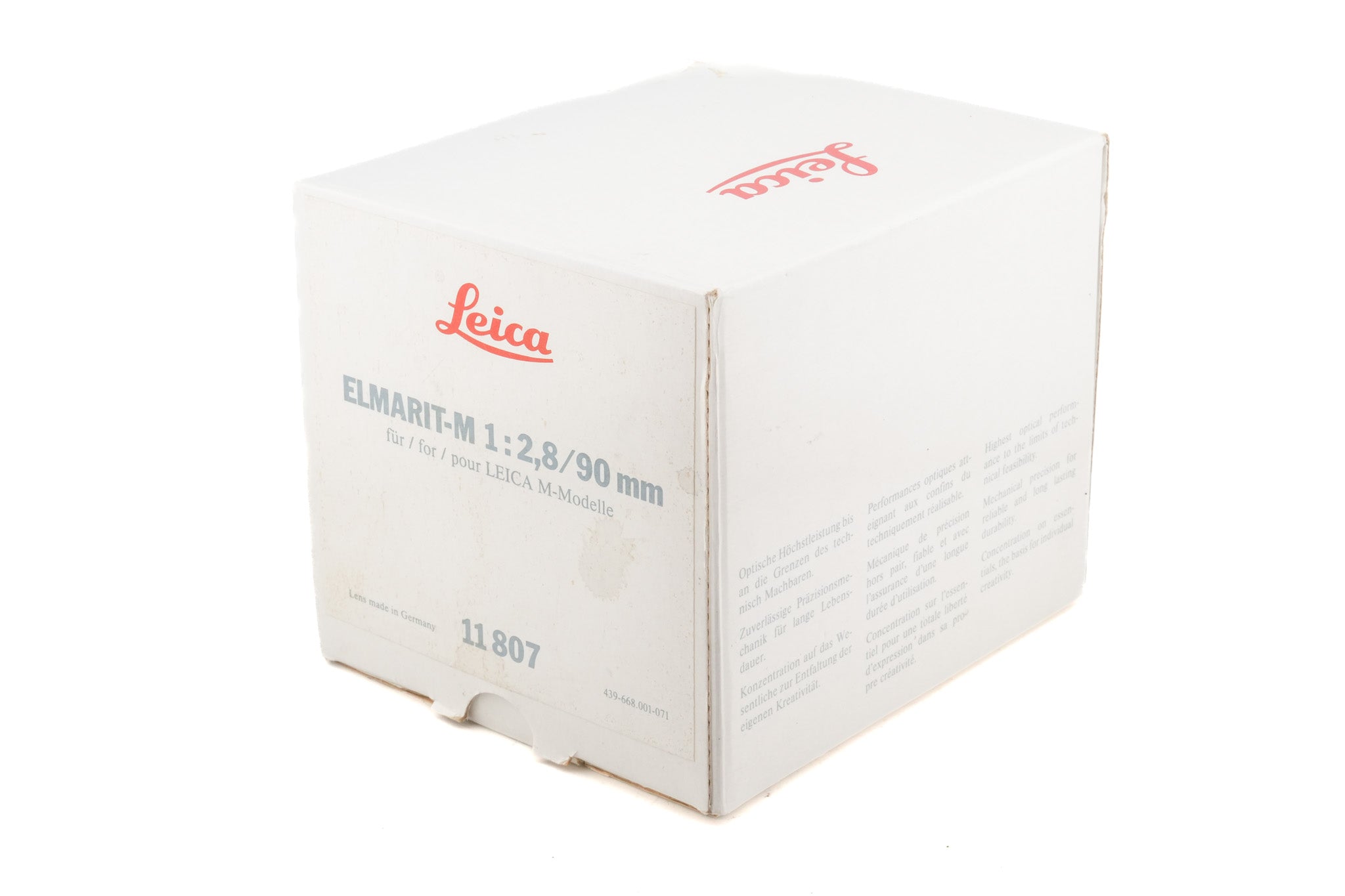 Leica 90mm f2.8 Elmarit-M (Black, 11807)