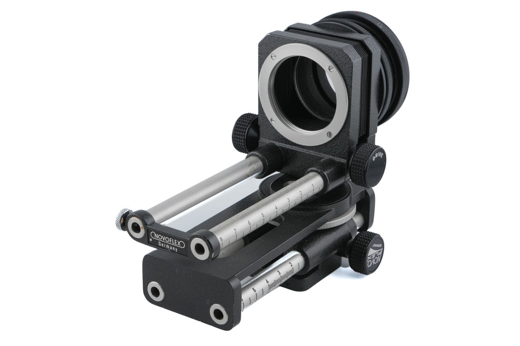 Novoflex Bellows (BAL-S) + Canon FD - Novoflex Universal Bellows (CANA) Adapter + Focusing Rack (CASTEL)