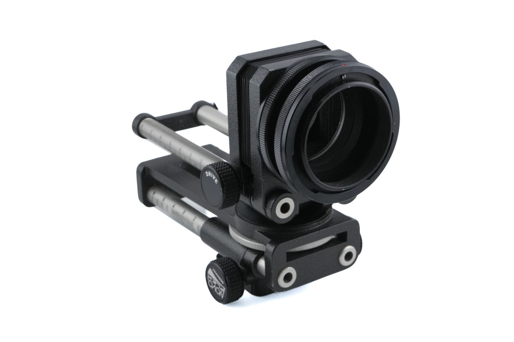 Novoflex Bellows (BAL-S) + Canon FD - Novoflex Universal Bellows (CANA) Adapter + Focusing Rack (CASTEL)