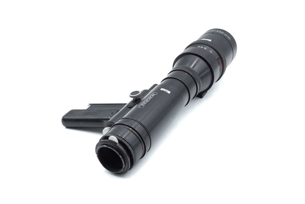 Novoflex 400mm f5.6 Noflexar (LINSE-400) + Follow Focus Pistol Grip (PIGRIFF)