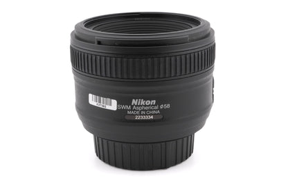 Nikon 50mm f1.8 AF-S Nikkor G