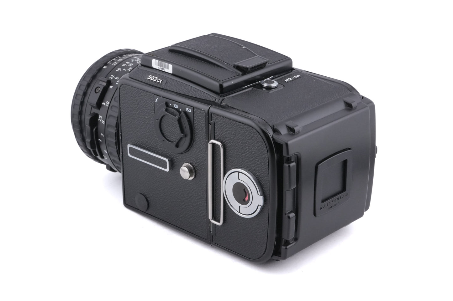 Hasselblad 503CX (10026 / 10172) + 80mm f2.8 Planar T* CB + A12 Film Magazine (Black, 30147) + Waist Level Finder (New / Black, 42323) + Acute Matte Focusing Screen (42165)